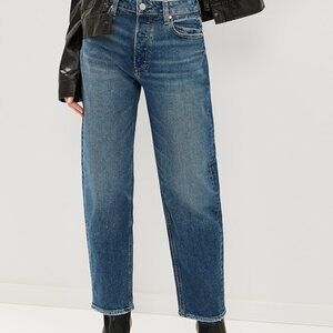 NEW Sz 31 Paige Alexis High Waist Ankle Barrel Jeans ~ Lovejoy Distressed